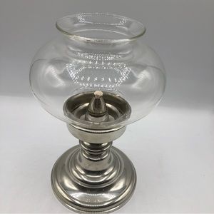 NEW French Oil Lamp 10” w/ Hurricane glass La Lampione France NEW